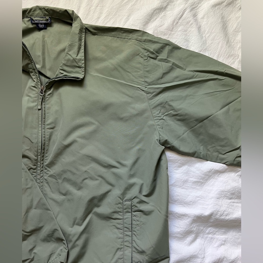 sage green windbreaker